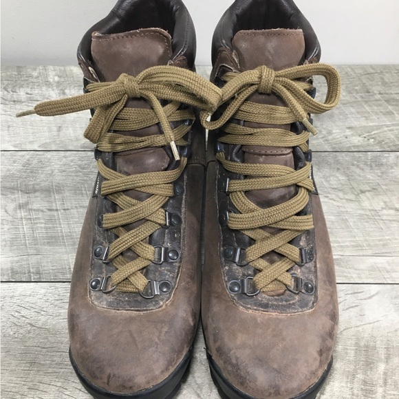 Raichle Womens 387 Made in Switzerland Hiking Hiker Brown Leather Boots Size 7.5 - Picture 4 of 11